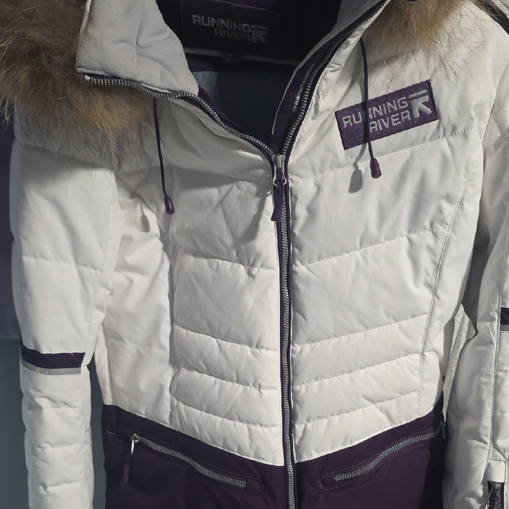 Women's Ski Jacket - White and Purple